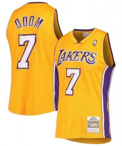 Men's Lamar Odom Gold-Tone Los Angeles Lakers Hardwood Classics Swingman Jersey $48.84 Jersey