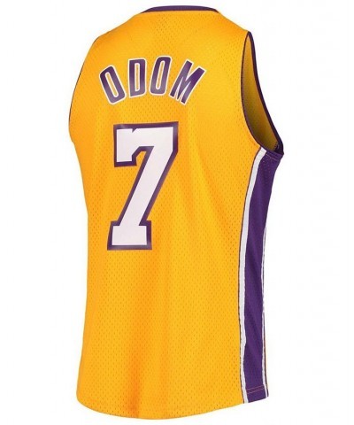 Men's Lamar Odom Gold-Tone Los Angeles Lakers Hardwood Classics Swingman Jersey $48.84 Jersey