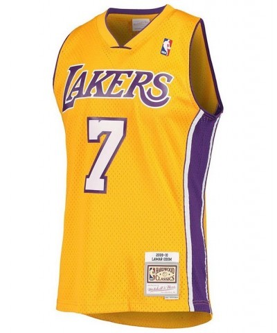 Men's Lamar Odom Gold-Tone Los Angeles Lakers Hardwood Classics Swingman Jersey $48.84 Jersey