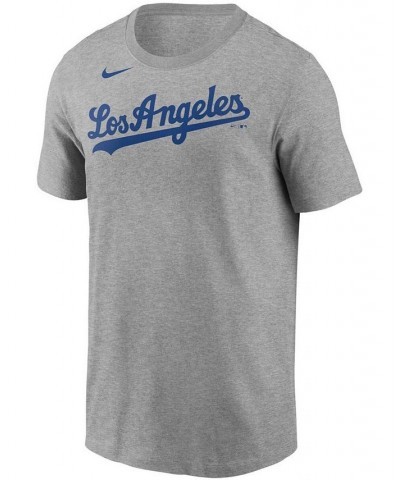 Men's Mookie Betts Heather Gray Los Angeles Dodgers Name Number T-shirt $28.99 T-Shirts