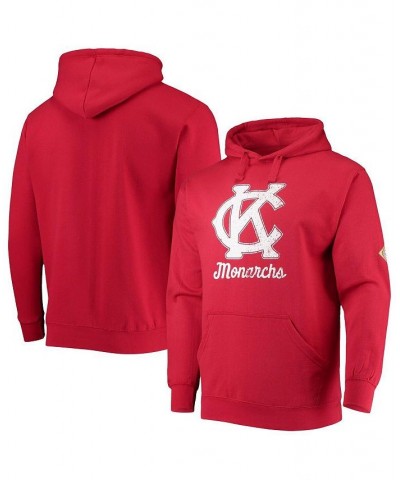 Men's Red Kansas City Monarchs Negro League Logo Pullover Hoodie $31.79 Sweatshirt