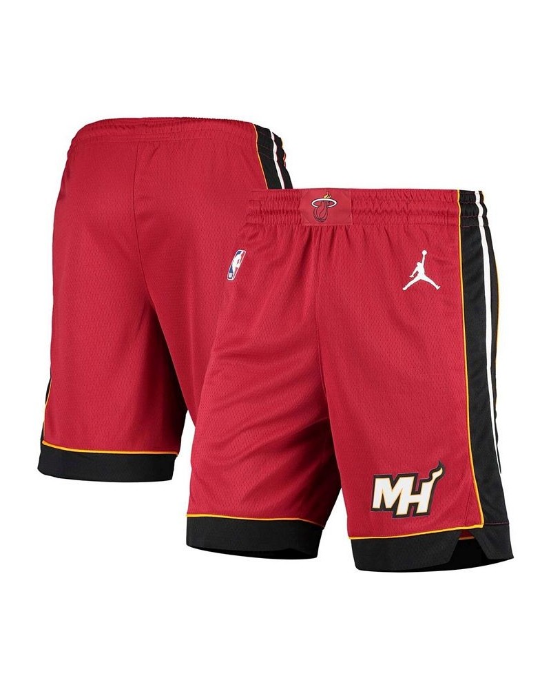 Men's Red, Black Miami Heat 2020/21 Statement Edition Performance Swingman Shorts $36.39 Shorts