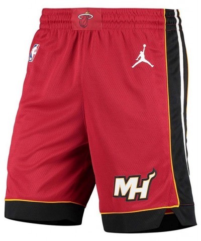 Men's Red, Black Miami Heat 2020/21 Statement Edition Performance Swingman Shorts $36.39 Shorts