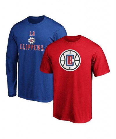 Men's Red, Royal La Clippers T-shirt Combo Pack $26.31 T-Shirts