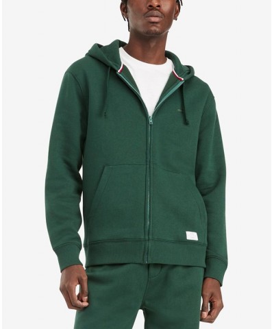 Men's New Essentials Full Zip Hoodie Green $35.55 Sweatshirt