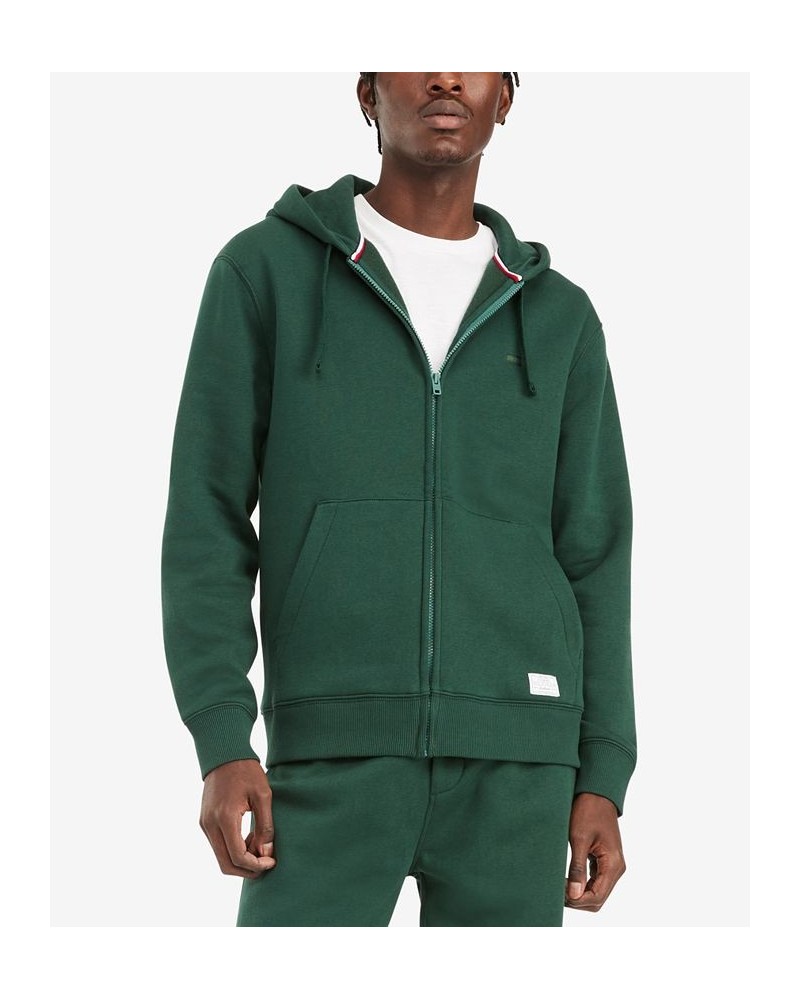 Men's New Essentials Full Zip Hoodie Green $35.55 Sweatshirt