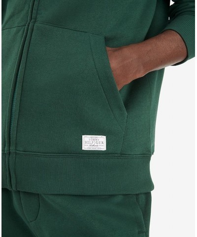 Men's New Essentials Full Zip Hoodie Green $35.55 Sweatshirt