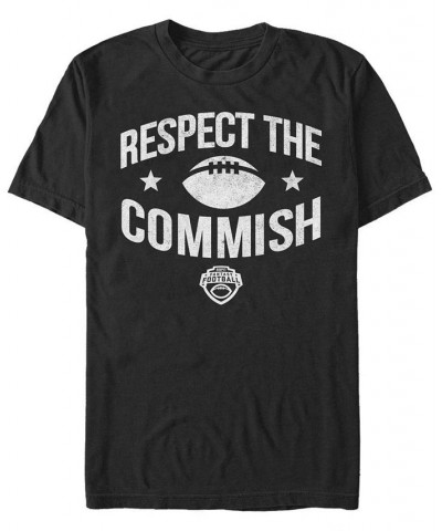 Men's Respect The Commish Short Sleeve Crew T-shirt Black $20.29 T-Shirts