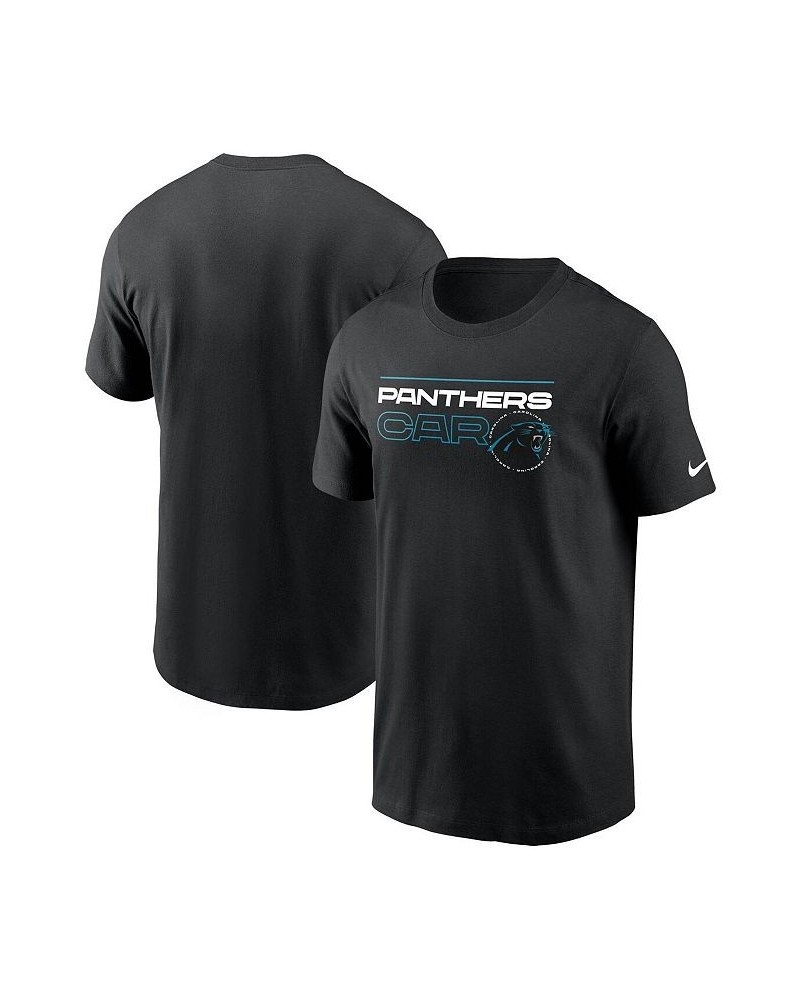 Men's Black Carolina Panthers Broadcast Essential T-shirt $22.79 T-Shirts