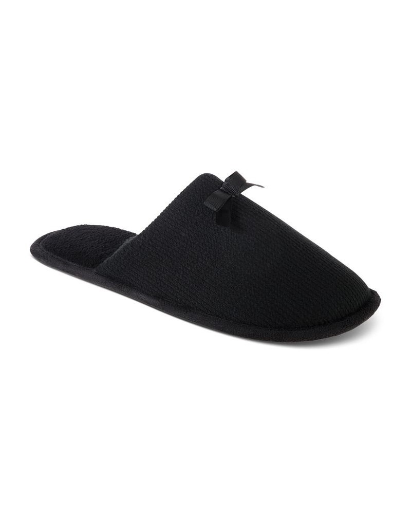 Women's Waffle-Knit Clog Slippers Black $11.02 Shoes