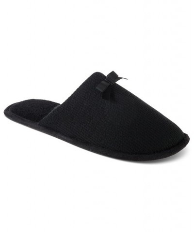 Women's Waffle-Knit Clog Slippers Black $11.02 Shoes