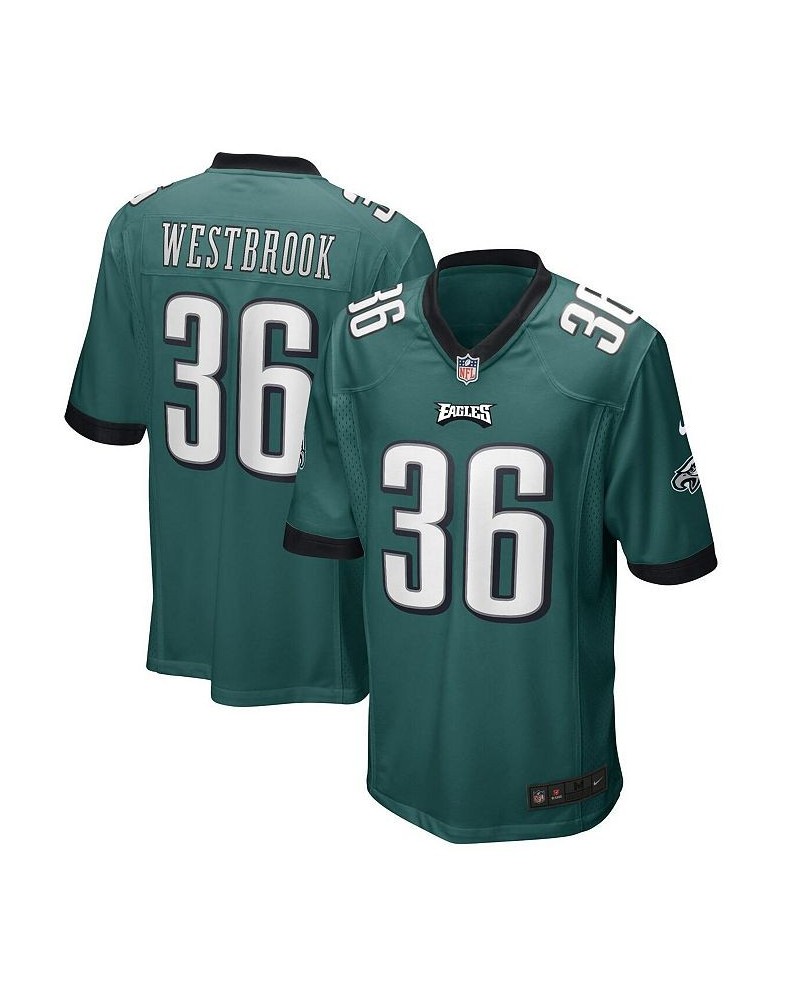 Men's Brian Westbrook Midnight Green Philadelphia Eagles Game Retired Player Jersey $43.40 Jersey