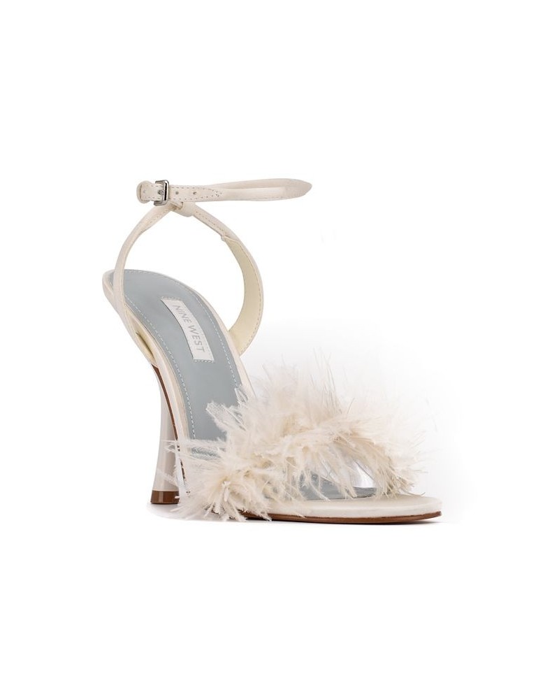 Women's Bridal Milano Heeled Sandals Ivory/Cream $52.47 Shoes