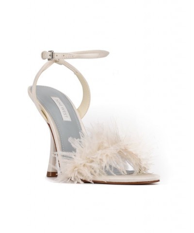 Women's Bridal Milano Heeled Sandals Ivory/Cream $52.47 Shoes