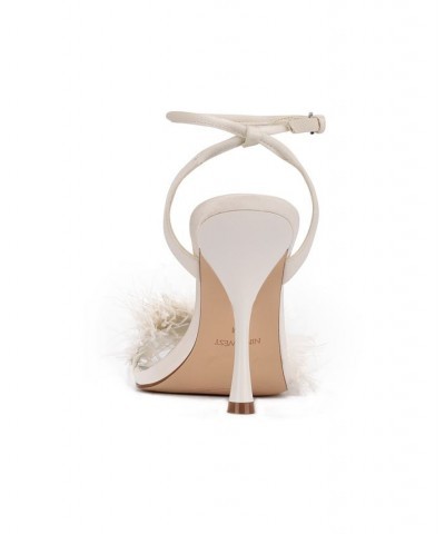 Women's Bridal Milano Heeled Sandals Ivory/Cream $52.47 Shoes