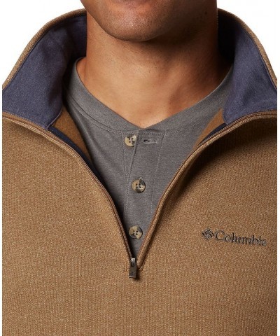 Men's Big and Tall Great Hart Mountain Half-Zip Fleece Sweatshirt Tan/Beige $26.50 Sweatshirt