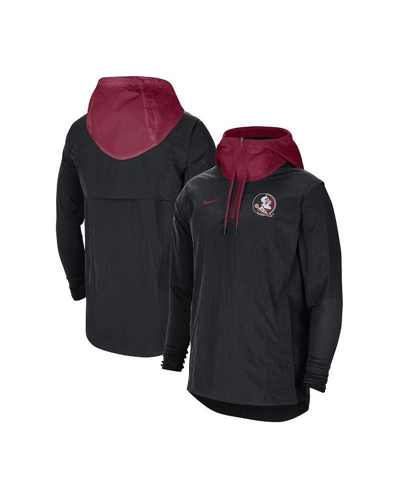 Men's Black, Garnet Florida State Seminoles Player Quarter-Zip Jacket $45.04 Jackets