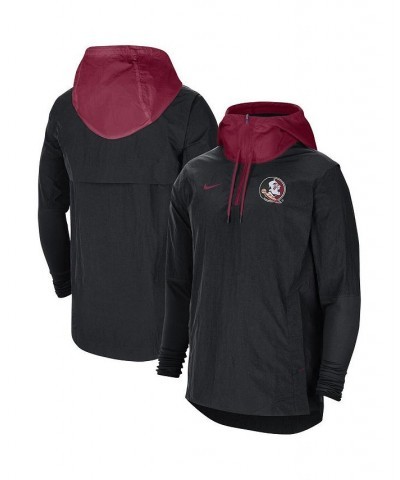 Men's Black, Garnet Florida State Seminoles Player Quarter-Zip Jacket $45.04 Jackets