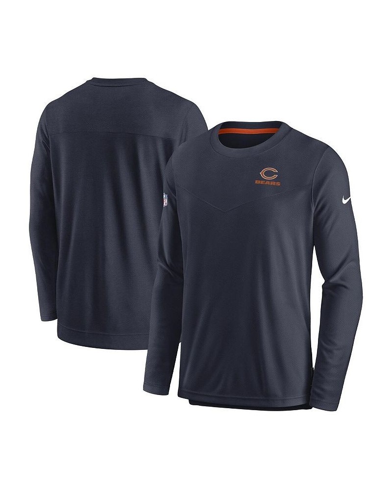 Men's Navy Chicago Bears Sideline Lockup Performance Long Sleeve T-shirt $34.31 T-Shirts