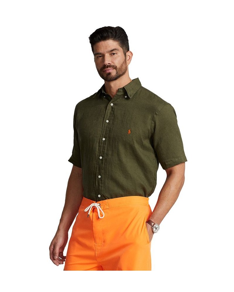 Men's Big & Tall Lightweight Linen Shirt PD04 $40.50 Shirts