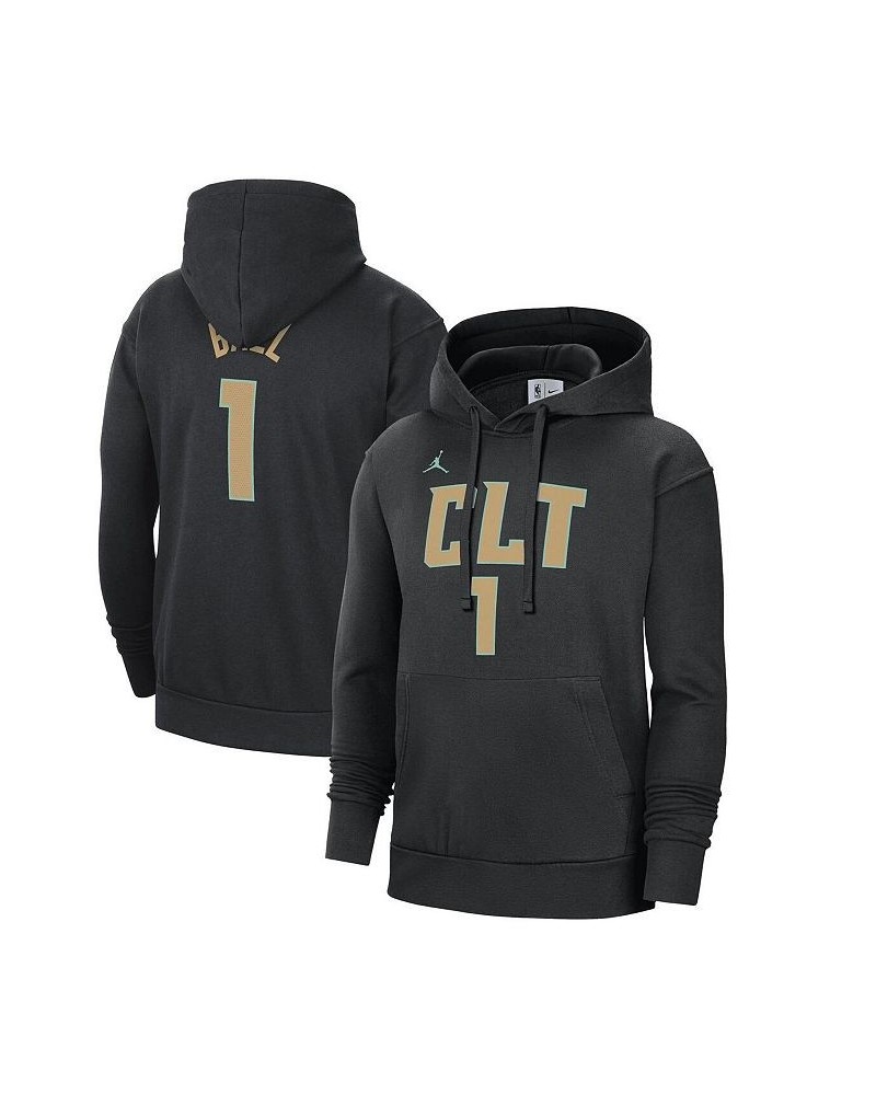 Men's Brand LaMelo Ball Black Charlotte Hornets 2022/23 City Edition Name and Number Pullover Hoodie $29.04 Sweatshirt