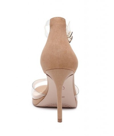 Women's Daisile Ankle Strap Heeled Sandals Tan/Beige $53.46 Shoes