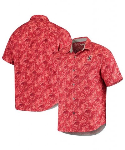 Men's Cardinal Stanford Cardinal Sport Jungle Shade Camp Button-Up Shirt $42.48 Shirts