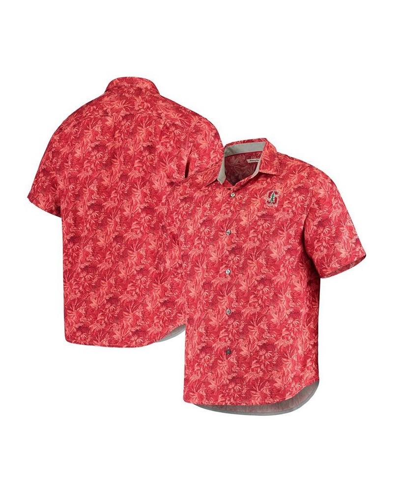 Men's Cardinal Stanford Cardinal Sport Jungle Shade Camp Button-Up Shirt $42.48 Shirts