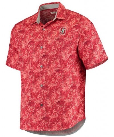 Men's Cardinal Stanford Cardinal Sport Jungle Shade Camp Button-Up Shirt $42.48 Shirts