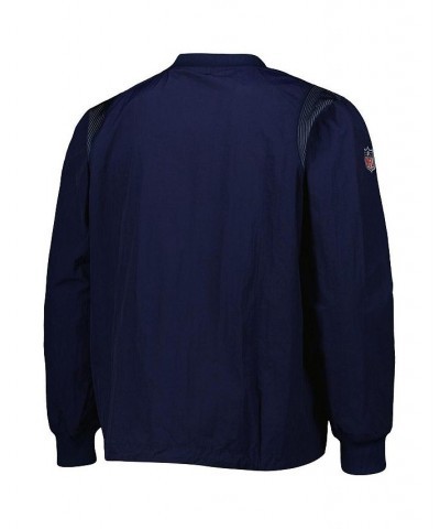 Men's Navy, Silver Dallas Cowboys Sideline Team Id Reversible Pullover Windshirt $58.50 Sweatshirt