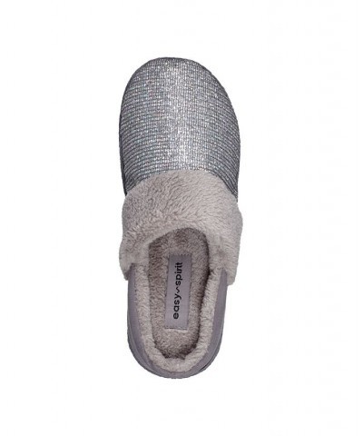 Women's Siesta Slip-On Arch Support Slippers Gray $21.45 Shoes