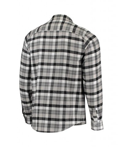 Men's Black and Gray Boston Bruins Ease Plaid Button-Up Long Sleeve Shirt $32.90 Shirts