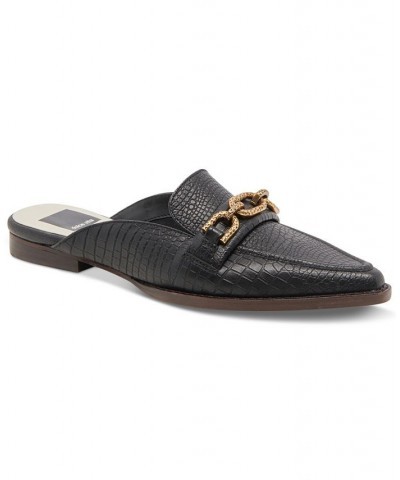 Women's Sidon Mule Loafer Flats Black $44.80 Shoes