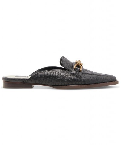 Women's Sidon Mule Loafer Flats Black $44.80 Shoes