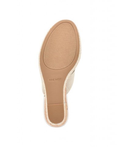 Women's Hues Almond Toe Slip-on Wedge Sandals Tan/Beige $39.90 Shoes