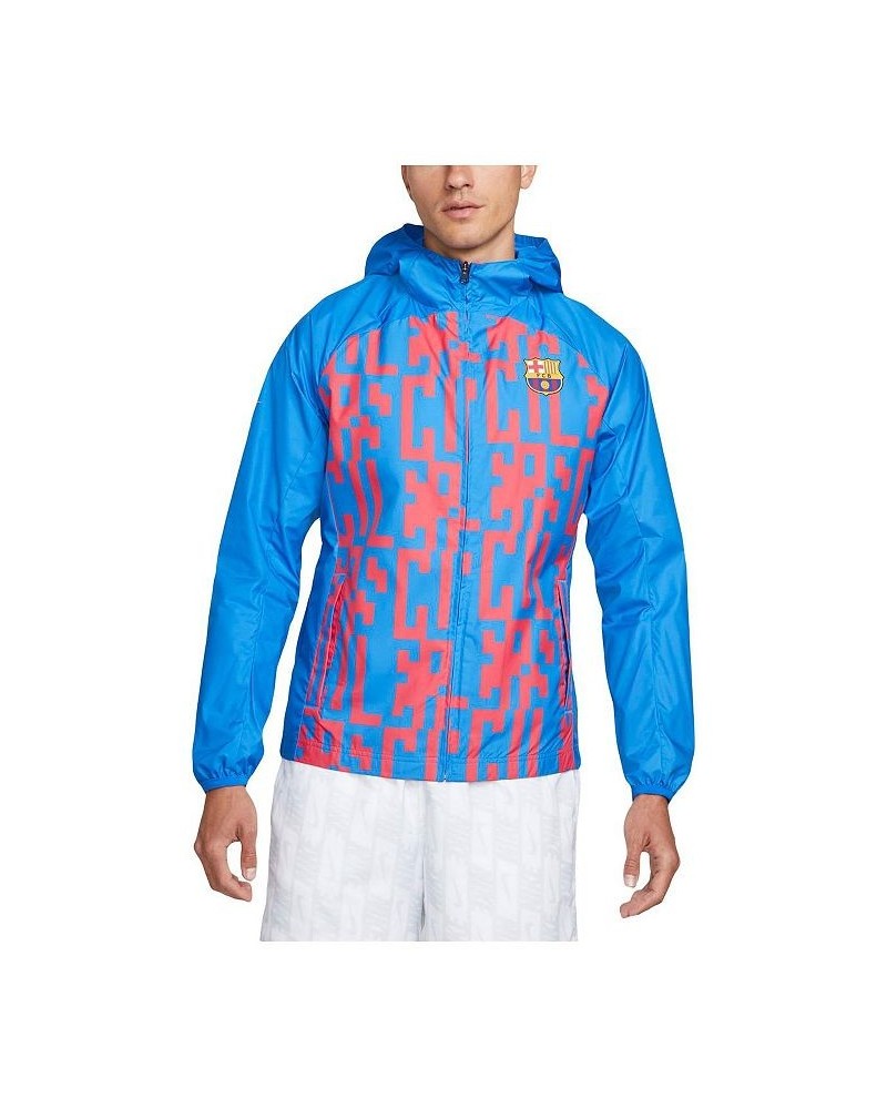 Men's Blue Barcelona AWF Raglan Full-Zip Jacket $48.10 Jackets