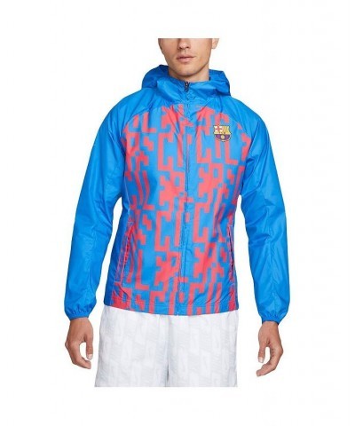 Men's Blue Barcelona AWF Raglan Full-Zip Jacket $48.10 Jackets