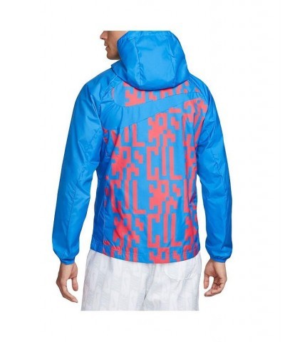 Men's Blue Barcelona AWF Raglan Full-Zip Jacket $48.10 Jackets