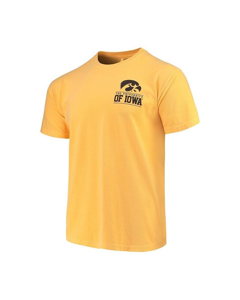 Men's Gold Iowa Hawkeyes Comfort Colors Campus Icon T-shirt $19.32 T-Shirts