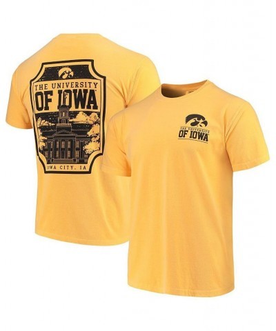 Men's Gold Iowa Hawkeyes Comfort Colors Campus Icon T-shirt $19.32 T-Shirts