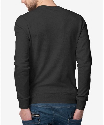 Men's Elon Musk Word Art Crew Neck Sweatshirt Gray $27.99 Sweatshirt