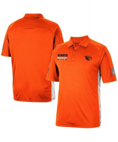 Men's Orange Oregon State Beavers OHT Military-Inspired Appreciation Snow Camo Polo Shirt $32.99 Polo Shirts