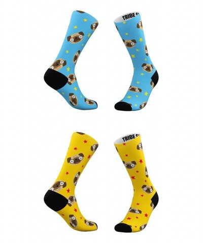 Men's and Women's Pugmoji Socks, Set of 2 Multi $14.70 Socks