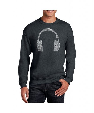 Word Art 63 Different Genres Of Music Crewneck Sweatshirt Gray $23.50 Sweatshirt