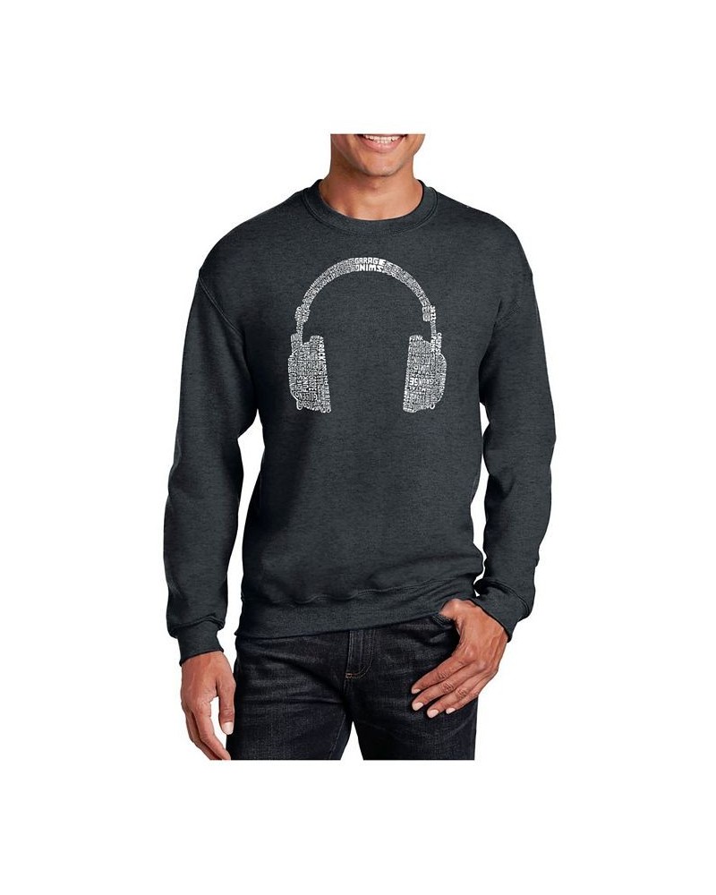 Word Art 63 Different Genres Of Music Crewneck Sweatshirt Gray $23.50 Sweatshirt