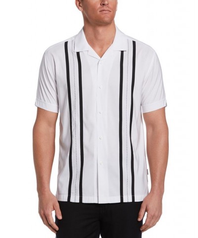 Men's Contrasting Panel Short-Sleeve Shirt White $21.50 Shirts