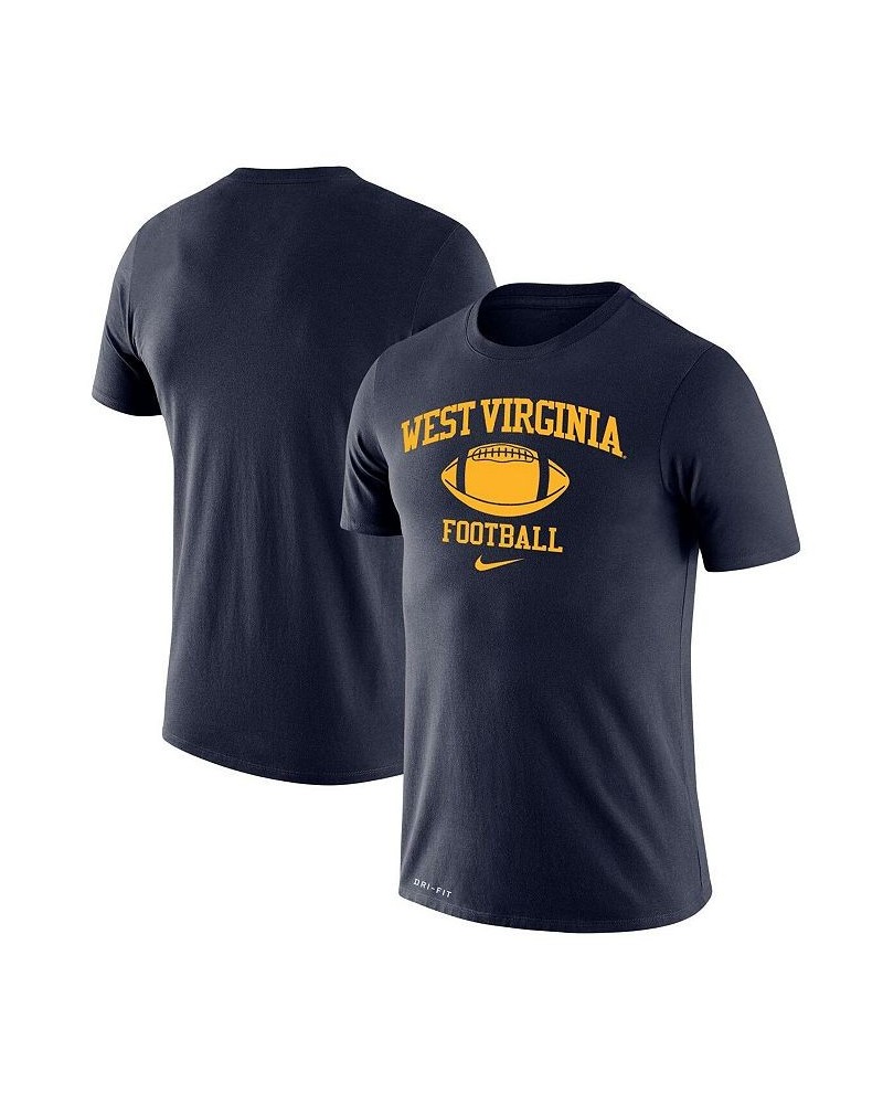 Men's Navy West Virginia Mountaineers Big and Tall Legend Retro Football Performance T-shirt $29.49 T-Shirts