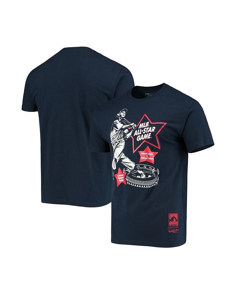 Men's Navy MLB All-Star Game Cooperstown Collection Cleveland Municipal Stadium T-shirt $24.00 T-Shirts