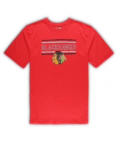 Men's Red Chicago Blackhawks Big and Tall T-shirt and Pajama Pants Sleep Set $38.40 Pajama