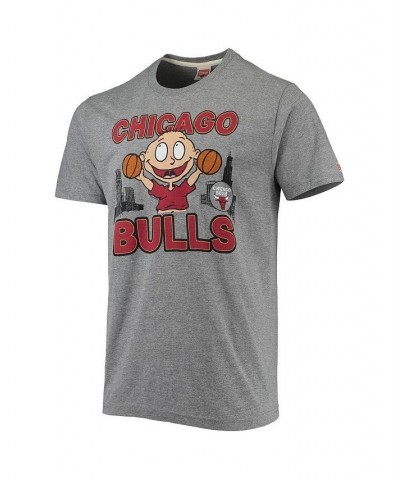 Men's Heathered Gray Chicago Bulls NBA x Rugrats Tri-Blend T-shirt $23.45 T-Shirts